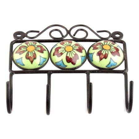 Mixed Ceramic Floral Tiles Hooks Online